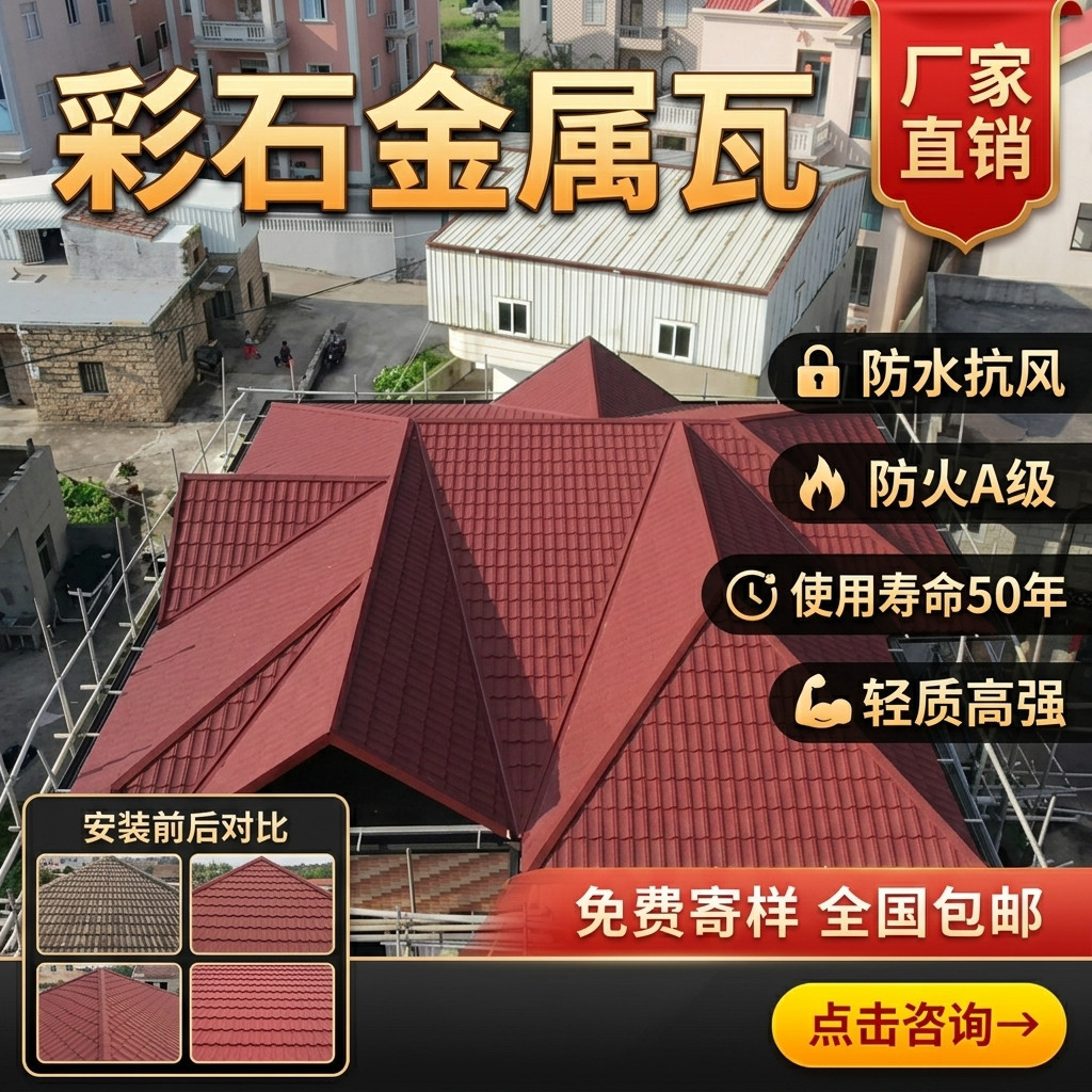 福建莆田彩石瓦